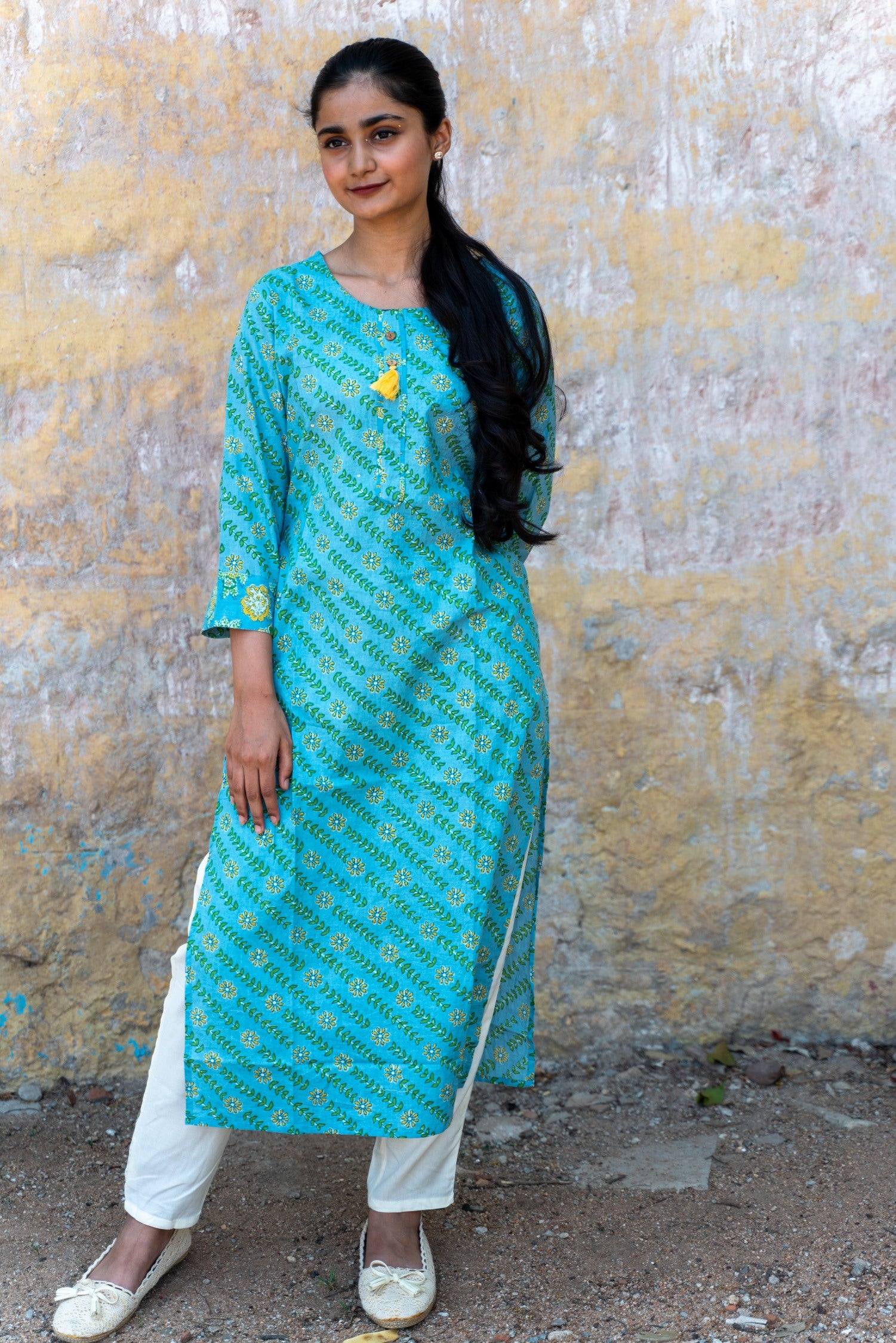 Ethnic Motif Printed Cotton Kurta