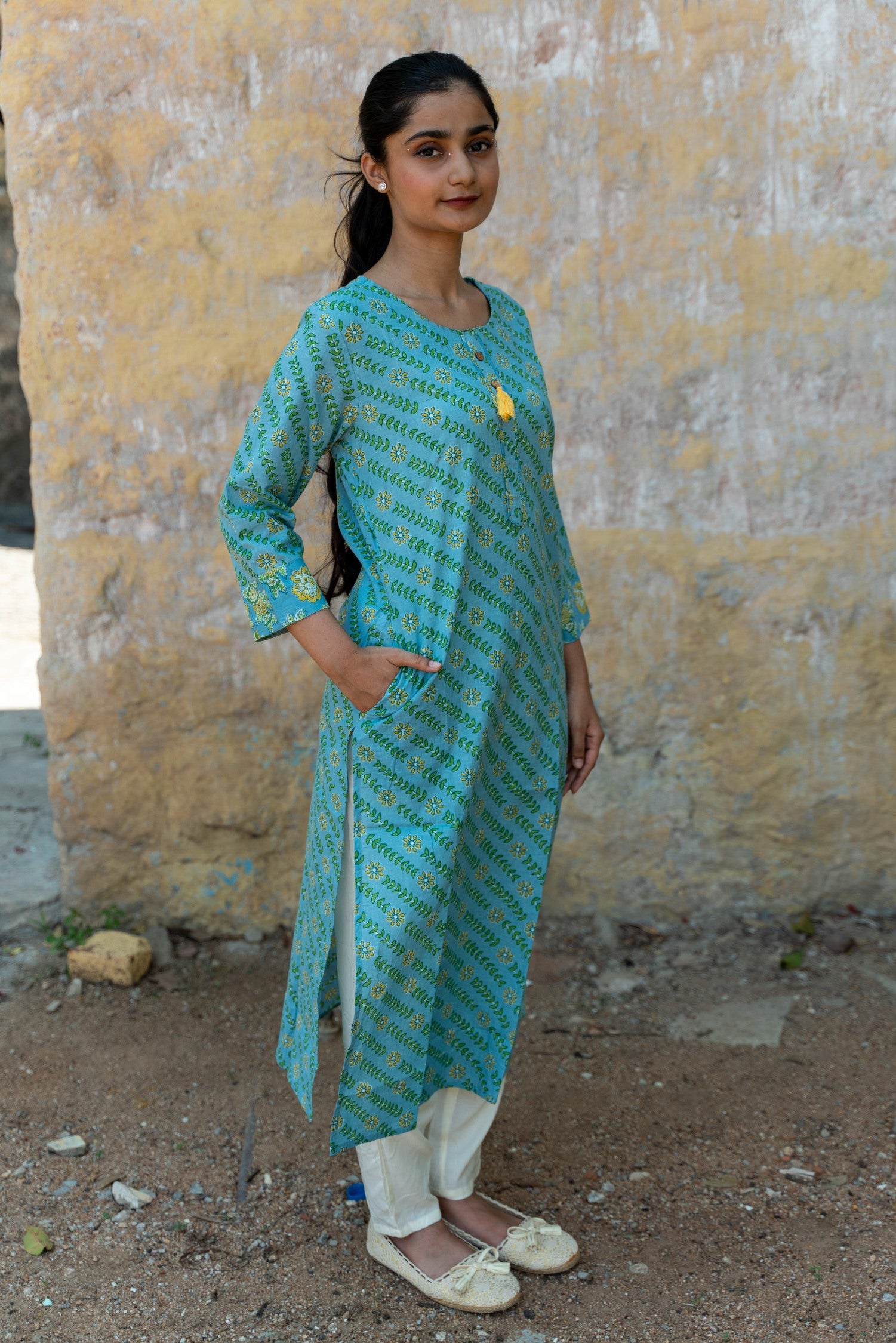 Ethnic Motif Printed Cotton Kurta