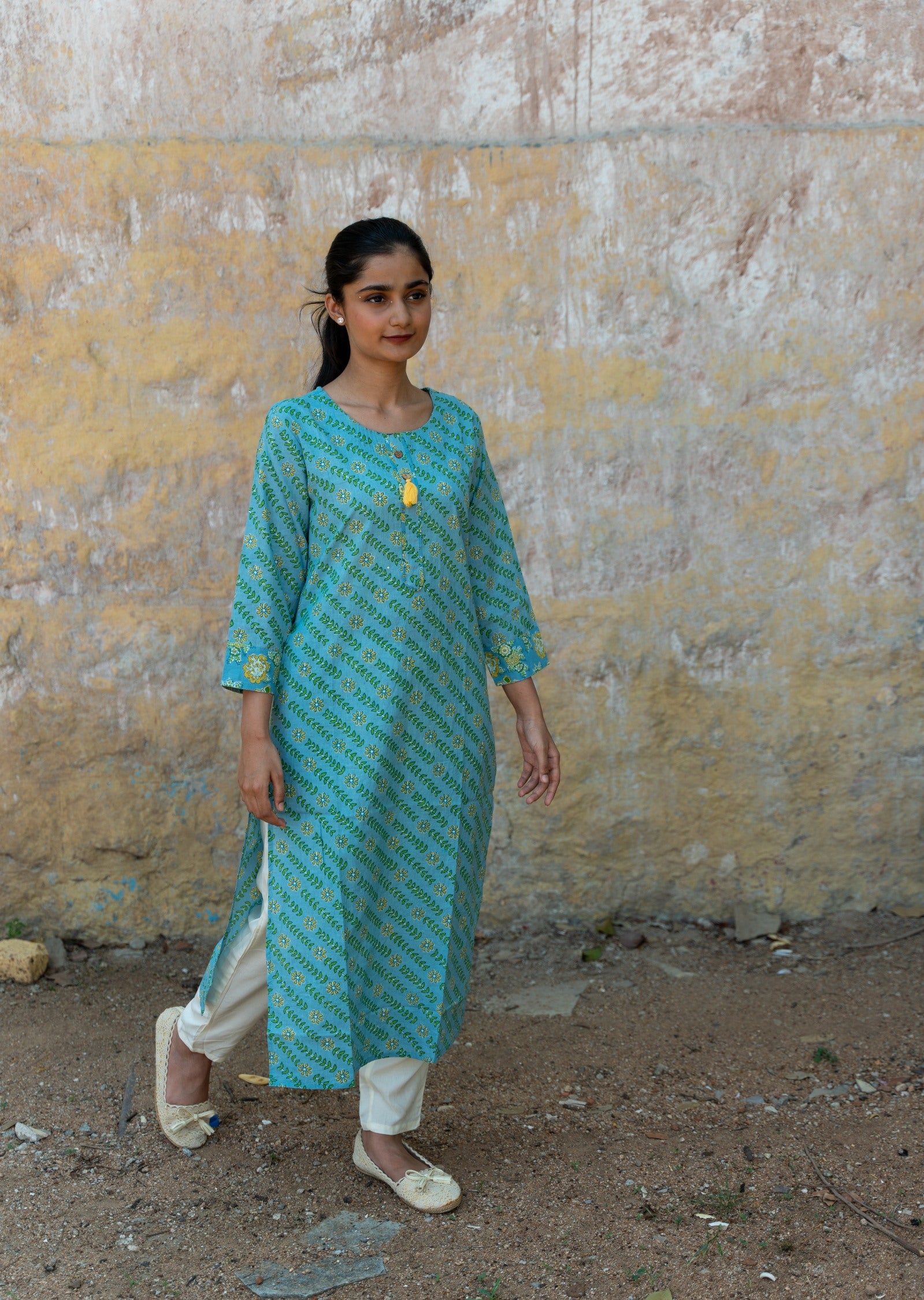 Ethnic Motif Printed Cotton Kurta